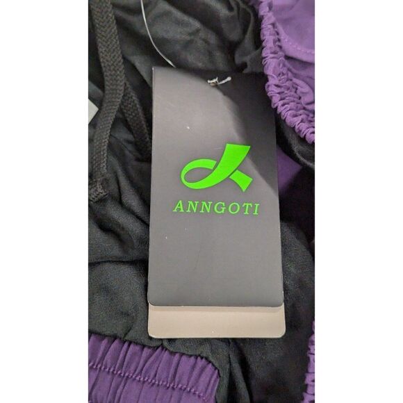 Anngoti Womens Size XL Purple Elastic Waist Running Training Athletic Shorts - Picture 8 of 8